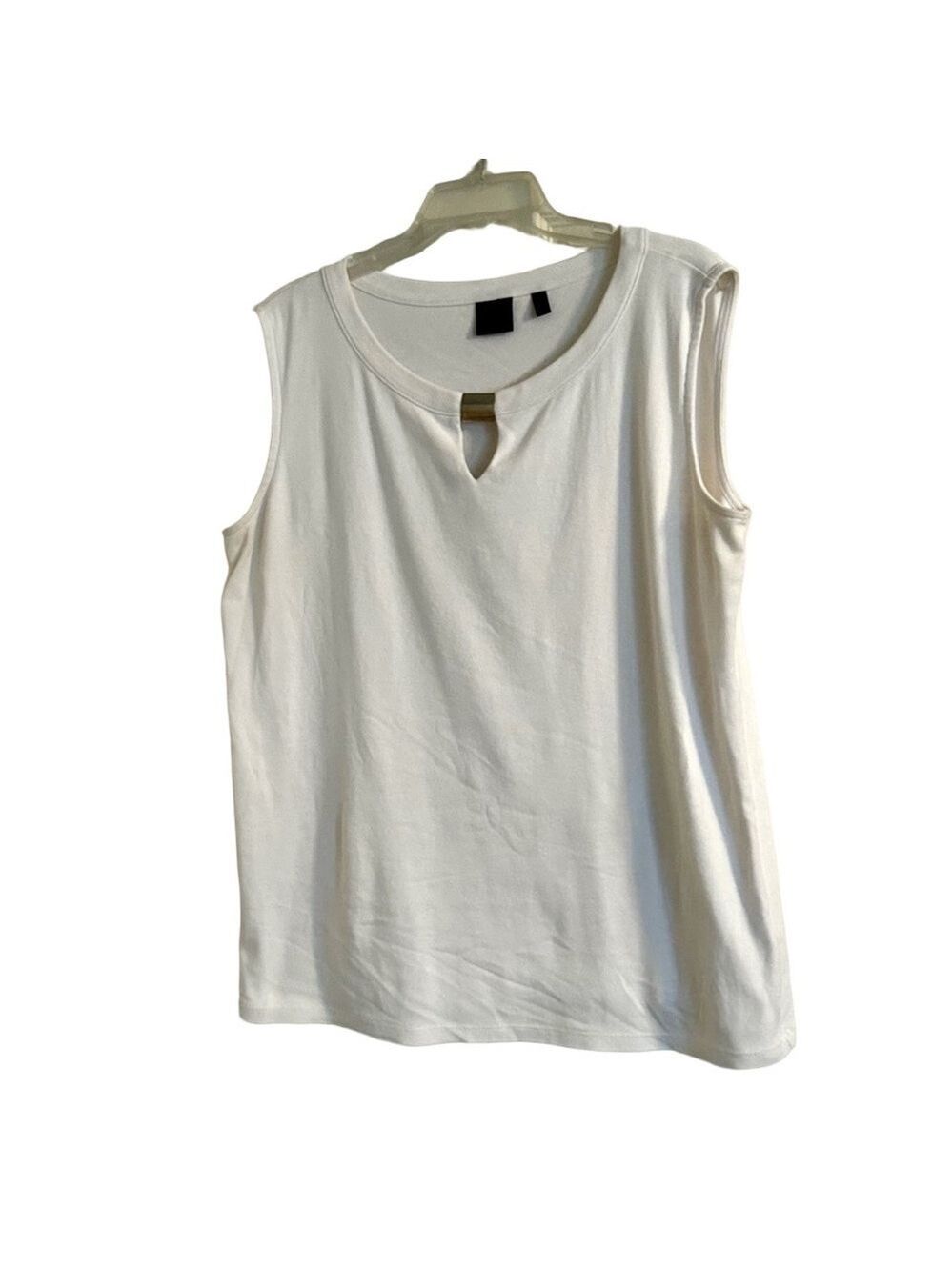 🔵Raffaella Cotton Tank Top 1X White